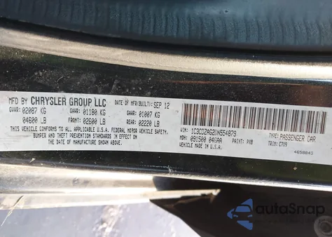 2013 Dodge Avenger Se V6 from USA, damaged, VIN 1C3CDZAG2DN554879